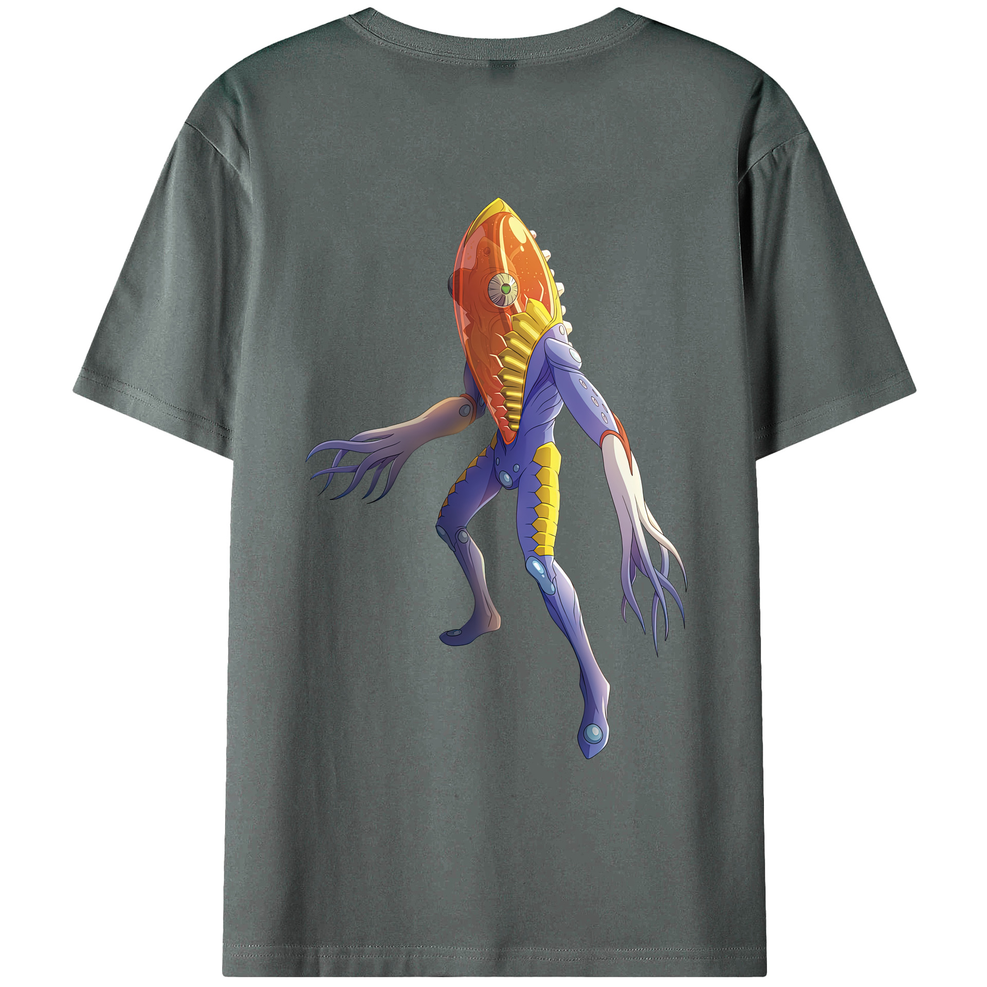 （画像用） ウルトラマン Ultraman 綿100％ メンズ半袖Tシャツ（バックプリント） 通気性